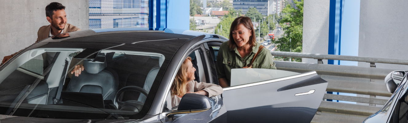 Photo covoiturage dans un P+R, stationnement intelligent, optimisation au service de votre organisation